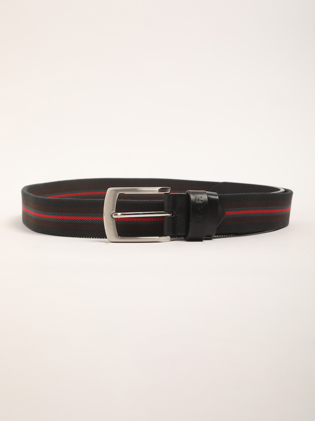 THE BEAR HOUSE Men Striped Canvas Casual Belt