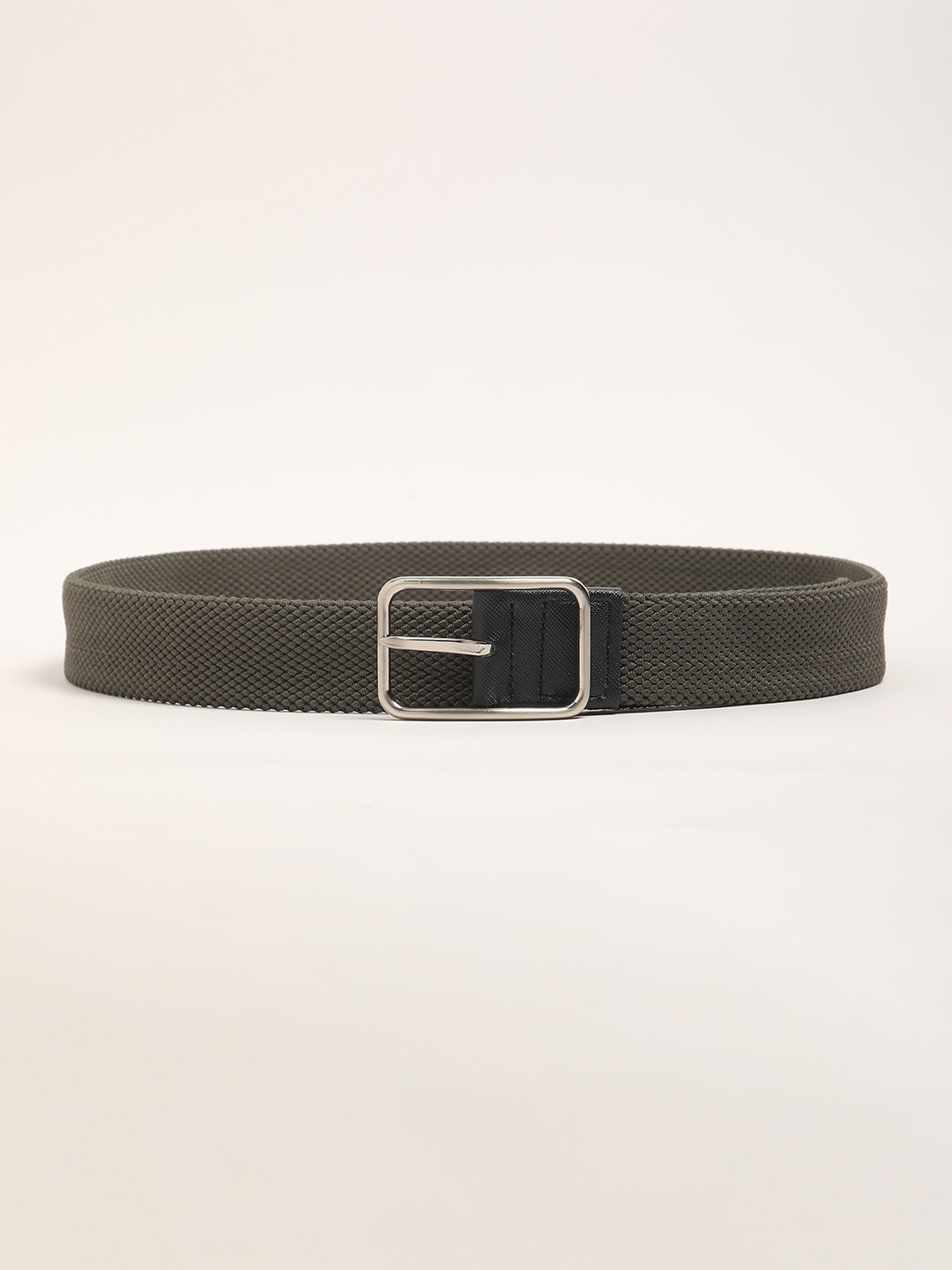 THE BEAR HOUSE Men Woven Design Canvas Casual Belt