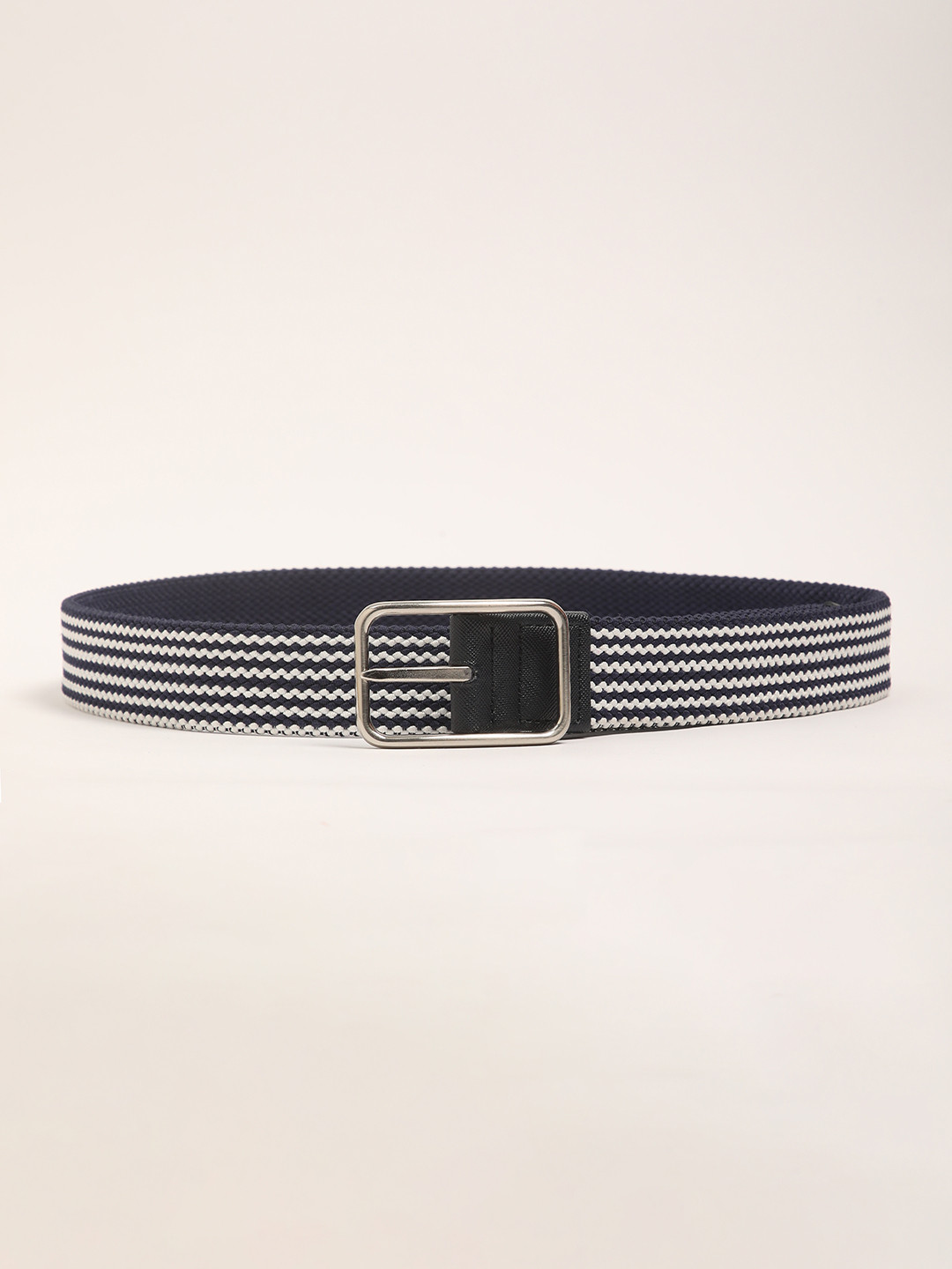 THE BEAR HOUSE Men Striped Canvas Casual Belt