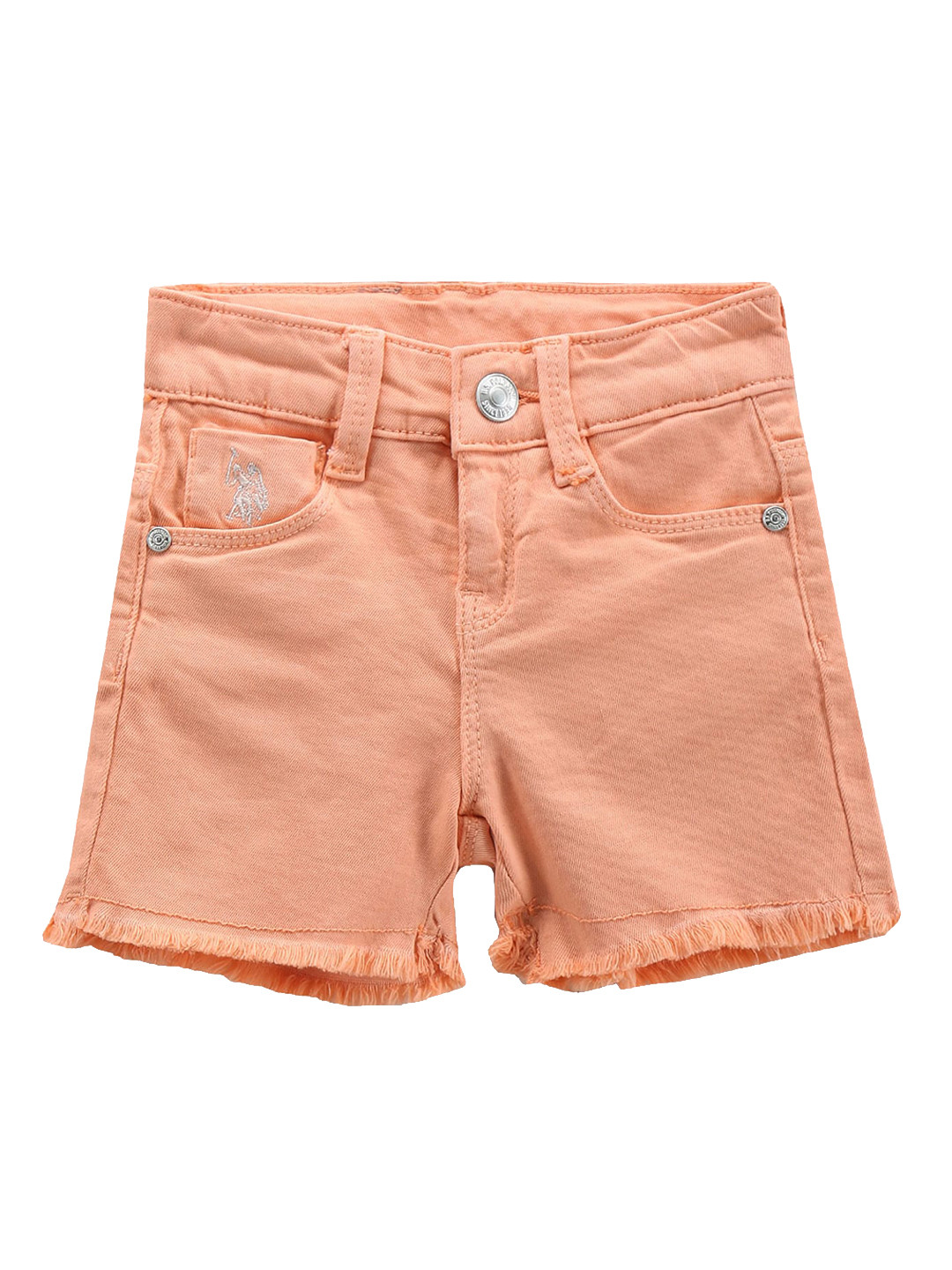 U.S. Polo Assn. Kids Girls Frayed Hem Denim Shorts