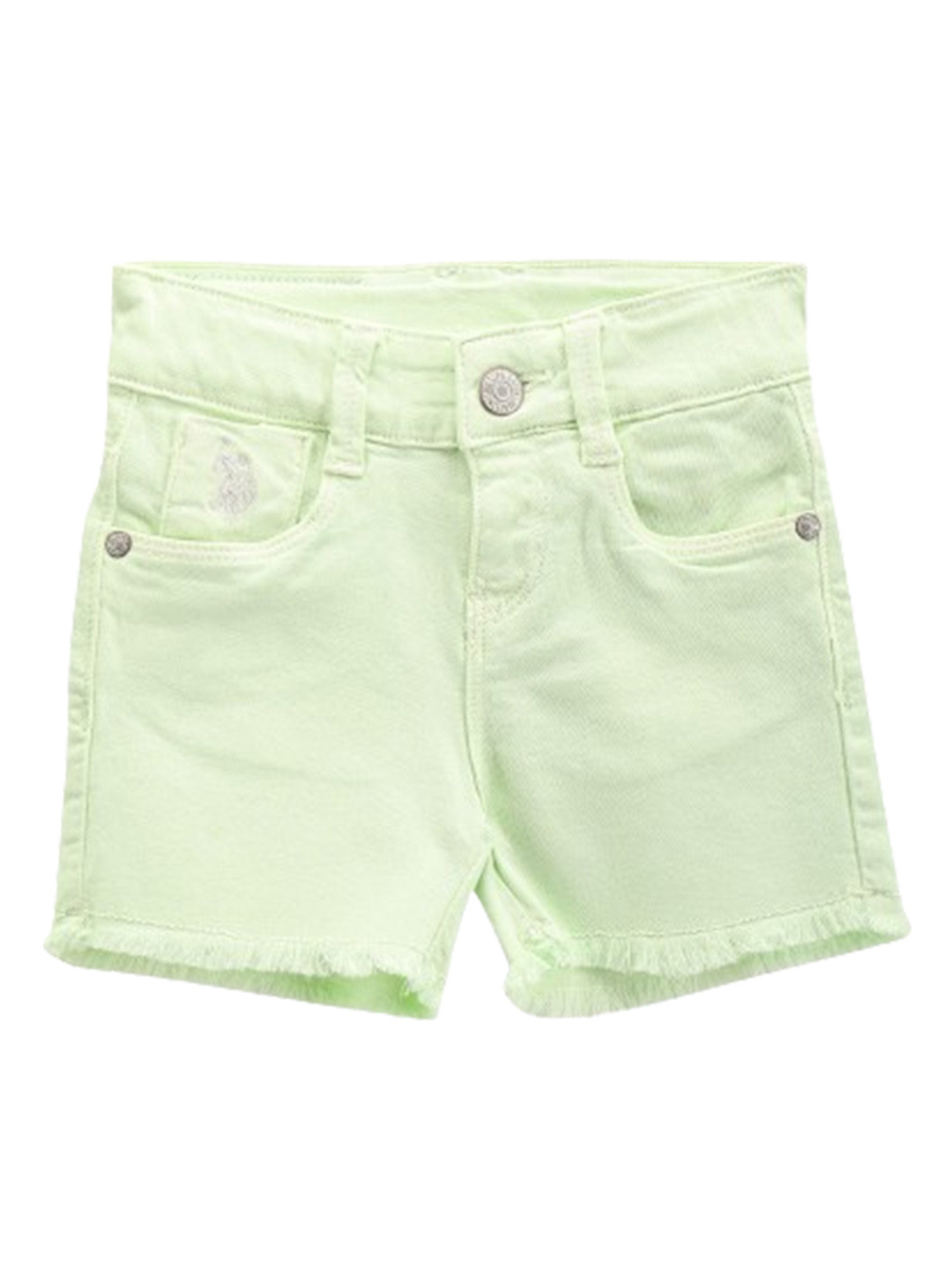 U.S. Polo Assn. Kids Girls Frayed Hem Denim Shorts