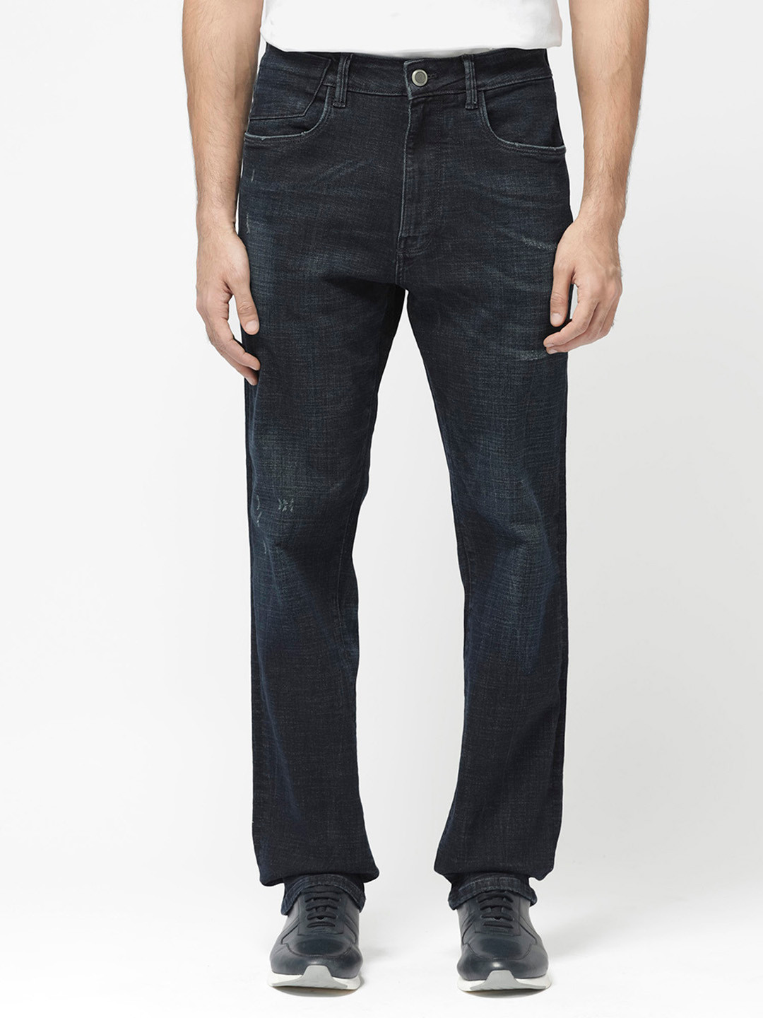 RARE RABBIT Men Jogg Regular Fit Mid-Rise Cotton Jeans