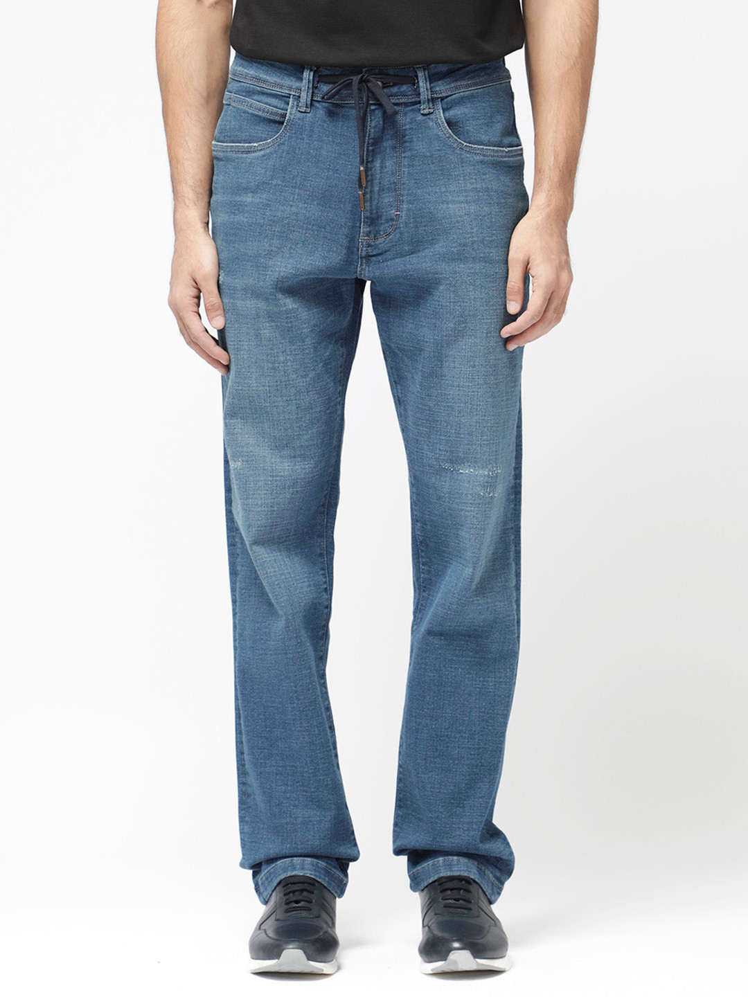 RARE RABBIT Men Gala Regular Fit Mid-Rise Cotton Jeans