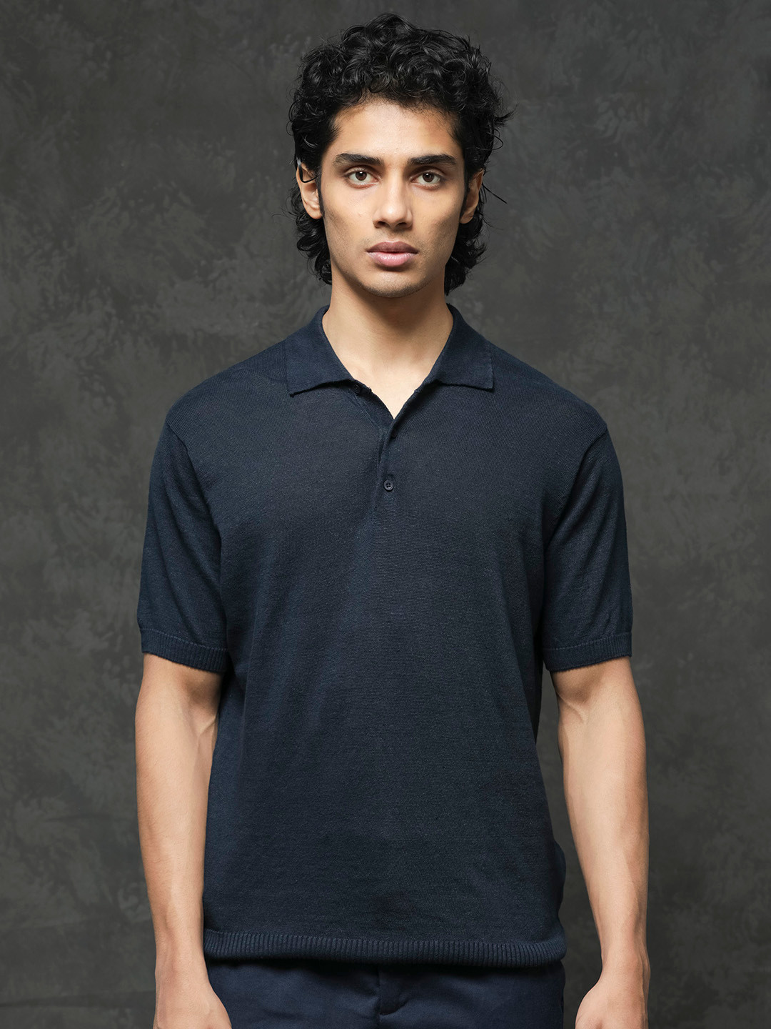 RARE RABBIT Men Mekko Polo Collar Cotton Slim Fit T-Shirt