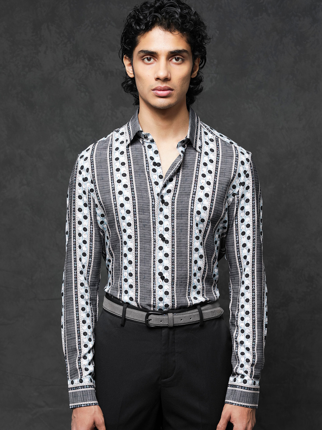 RARE RABBIT Men Clortan Slim Fit Printed Shirt