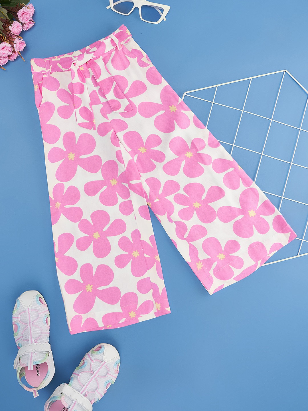 Pantaloons Junior Girls Floral Printed Flared Palazzo