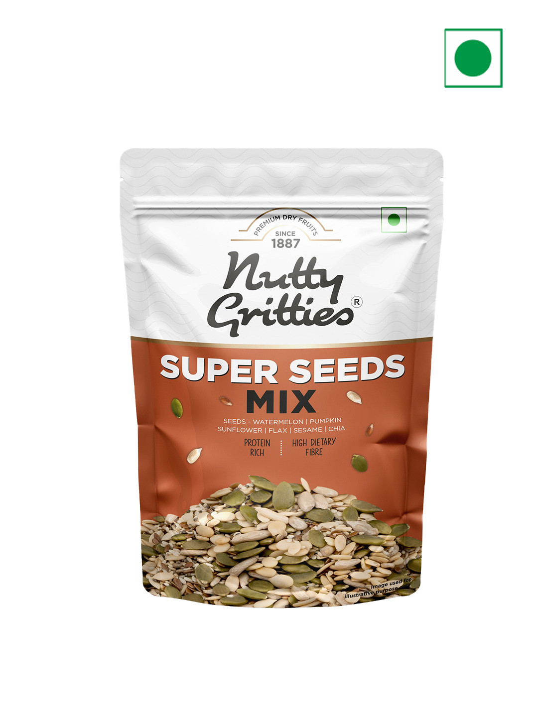 Nutty Gritties Protein Rich Roasted Super Seeds Mix - 200 Gms