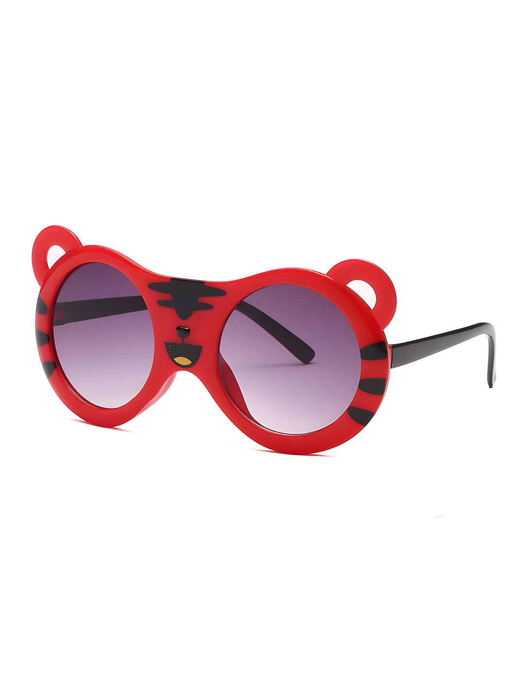 SYGA Kids Round Sunglasses with UV Protected Lens Goggles-CuteTiger-Red