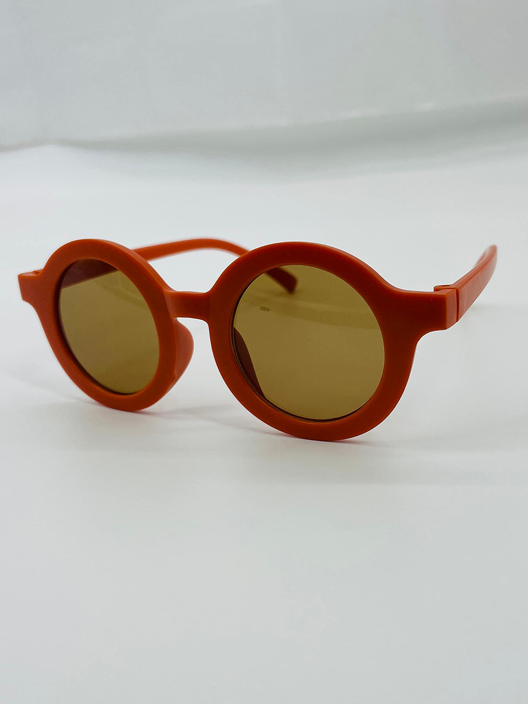 SYGA Kids Round Sunglasses with UV Protected Lens Goggles-Round-OrangeFrame&Tea