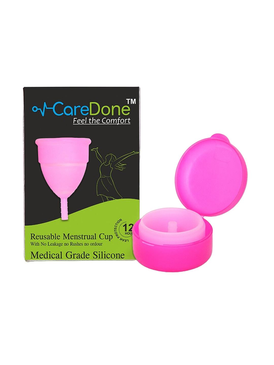 CareDone Soft & Leak Proof Reusable Menstrual Cup - Pink