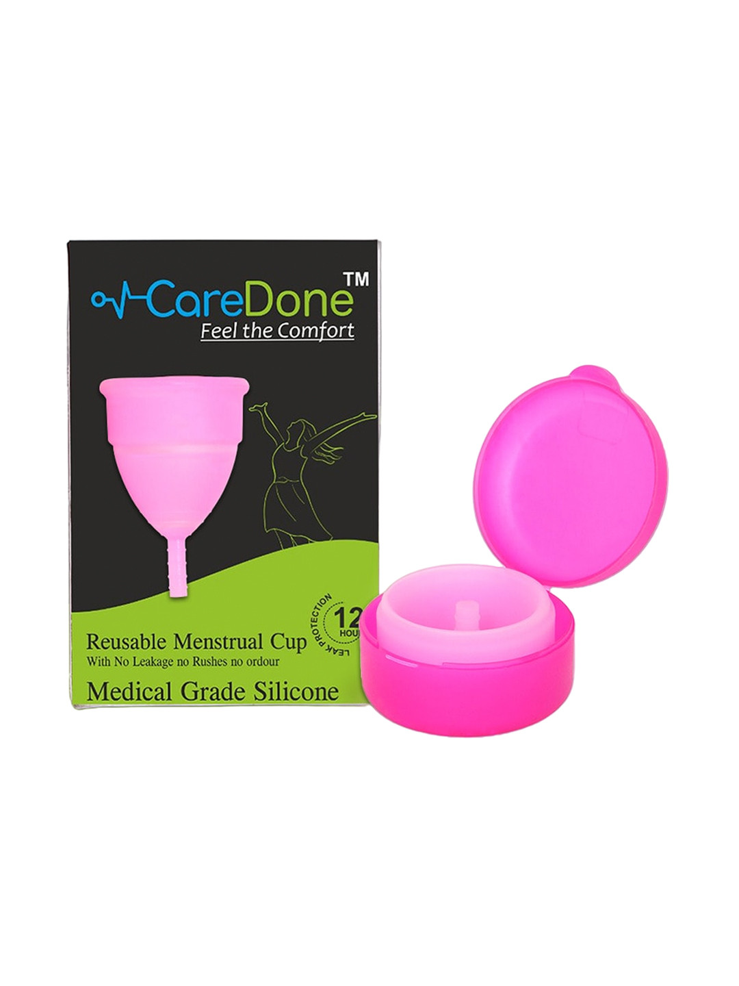 CareDone Soft & Leak Proof Reusable Menstrual Cup - Pink
