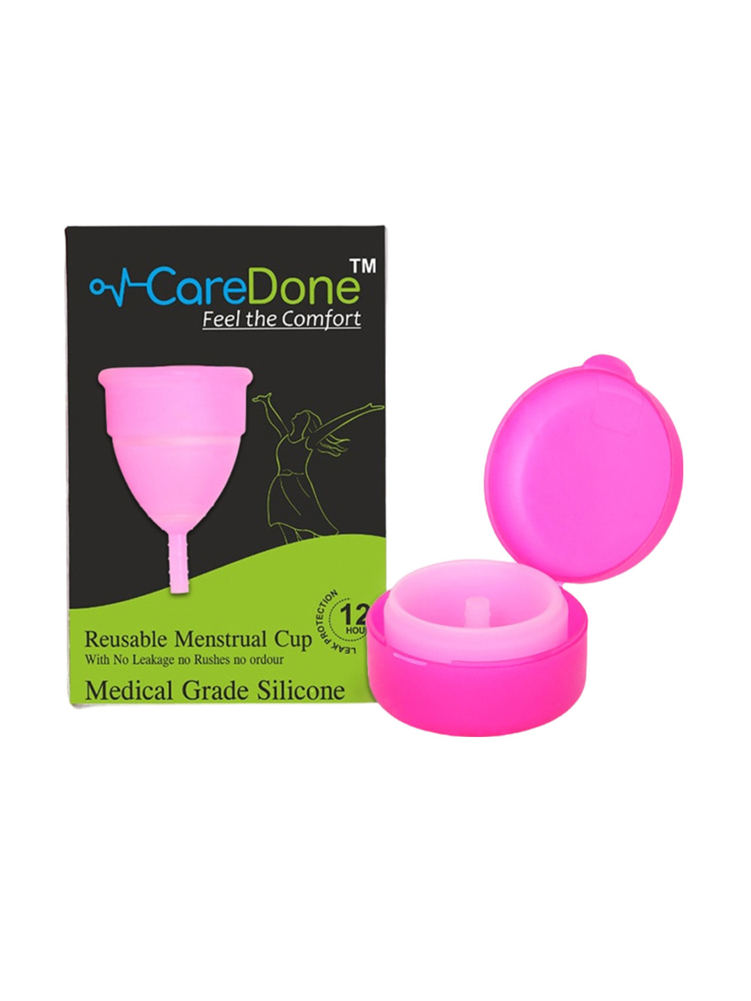 CareDone Soft & Leak Proof Reusable Menstrual Cup - Pink