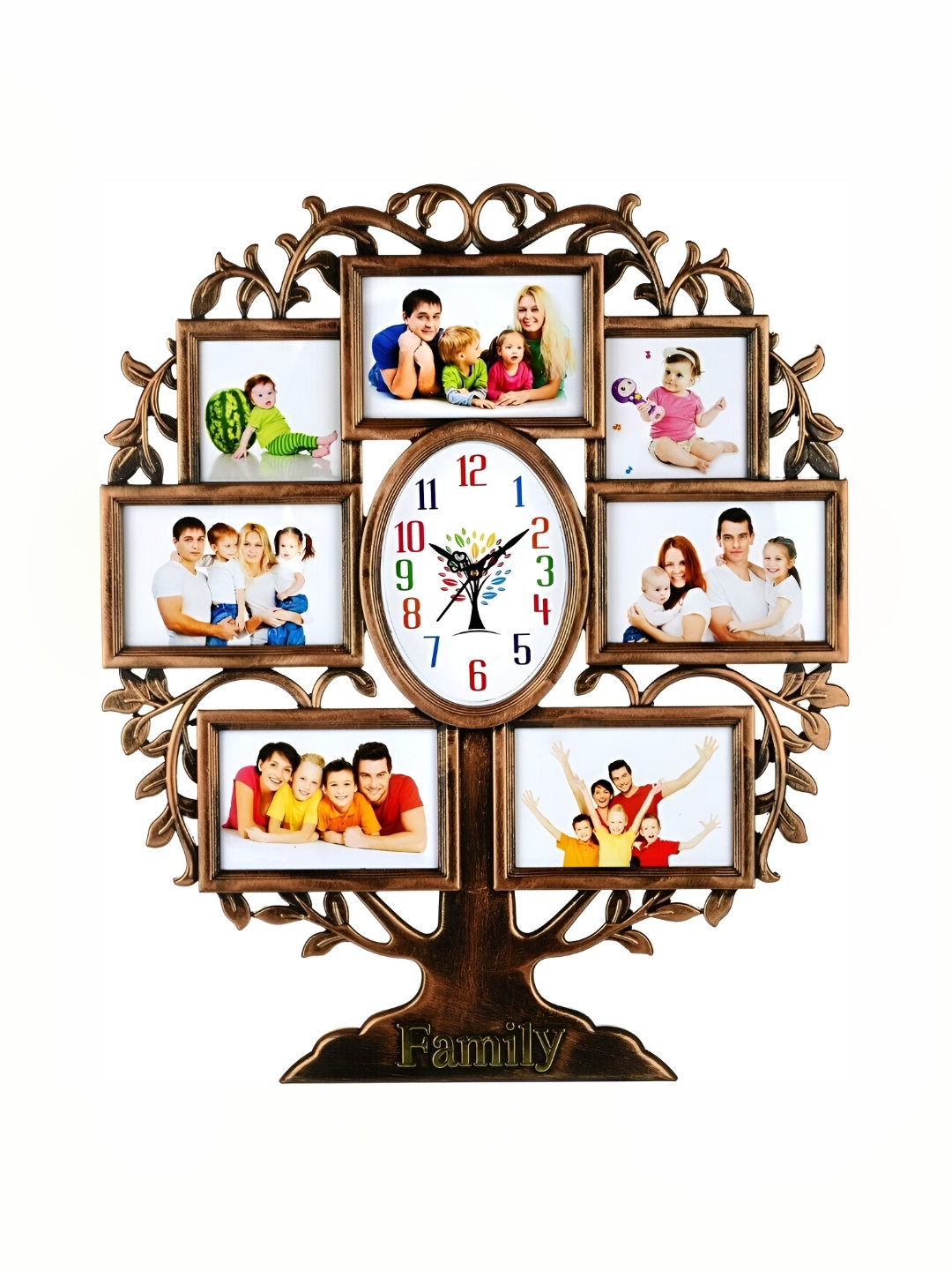 Attractionz Copper Toned Contemporary Analogue Wall Clock