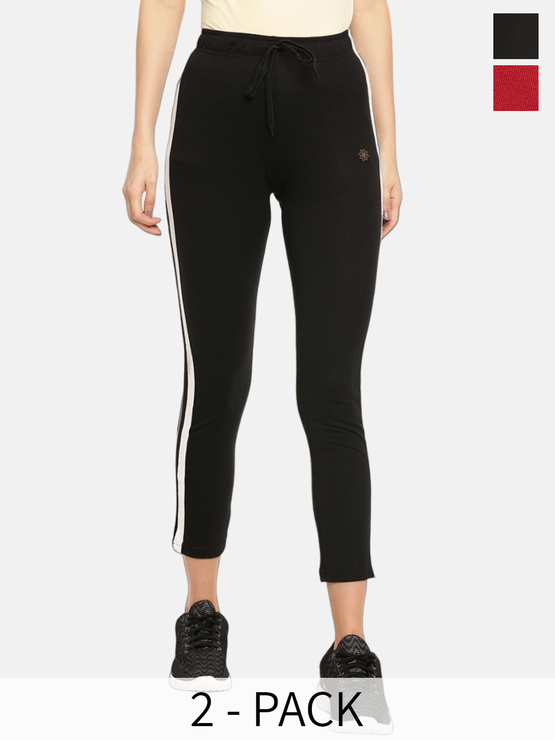 Dollar Missy Women Pack Of 2 Combed Cotton Super Soft Track Pants With Both Side Pocket