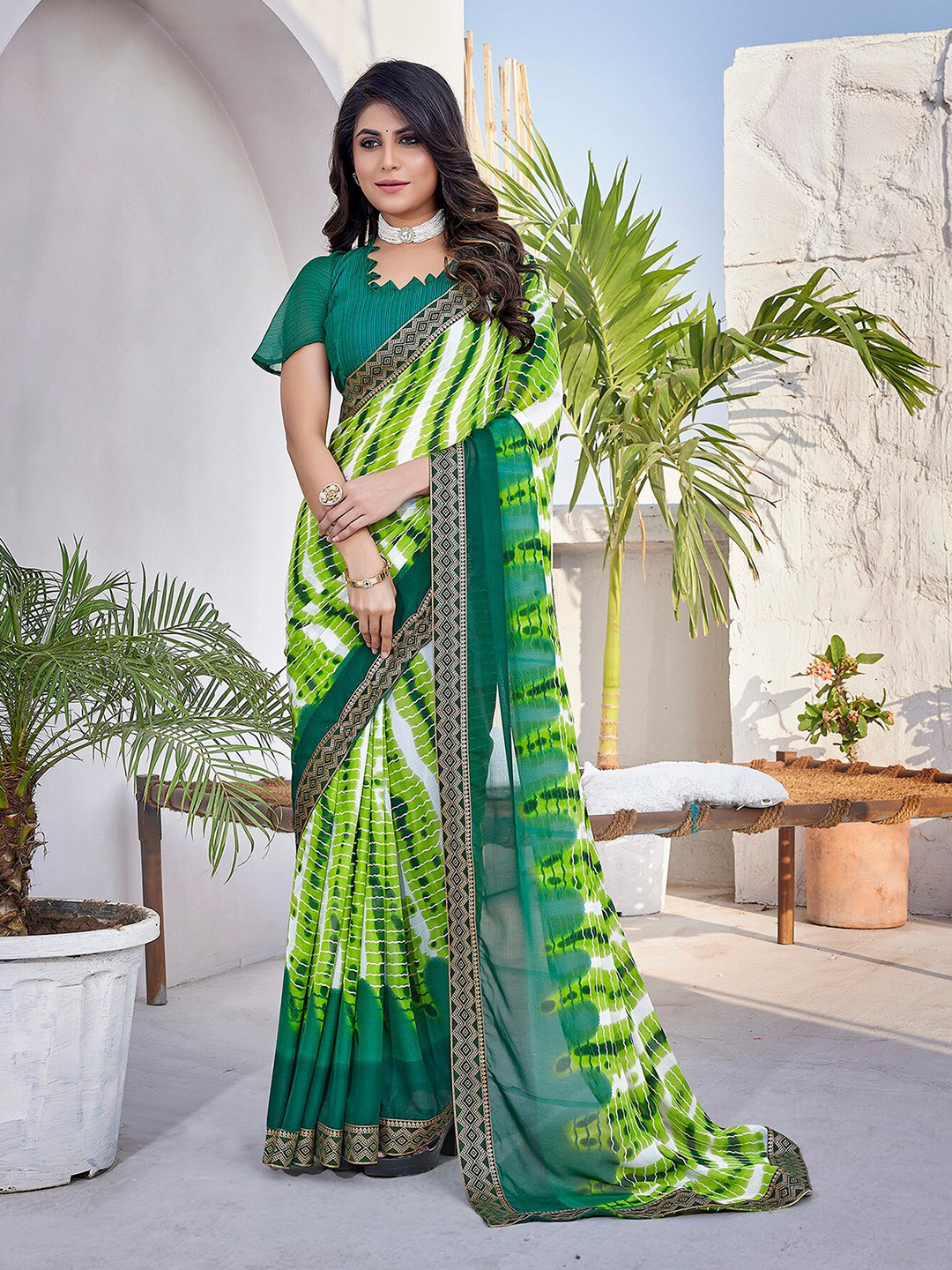 KALINI Abstract Printed Woven Design Saree