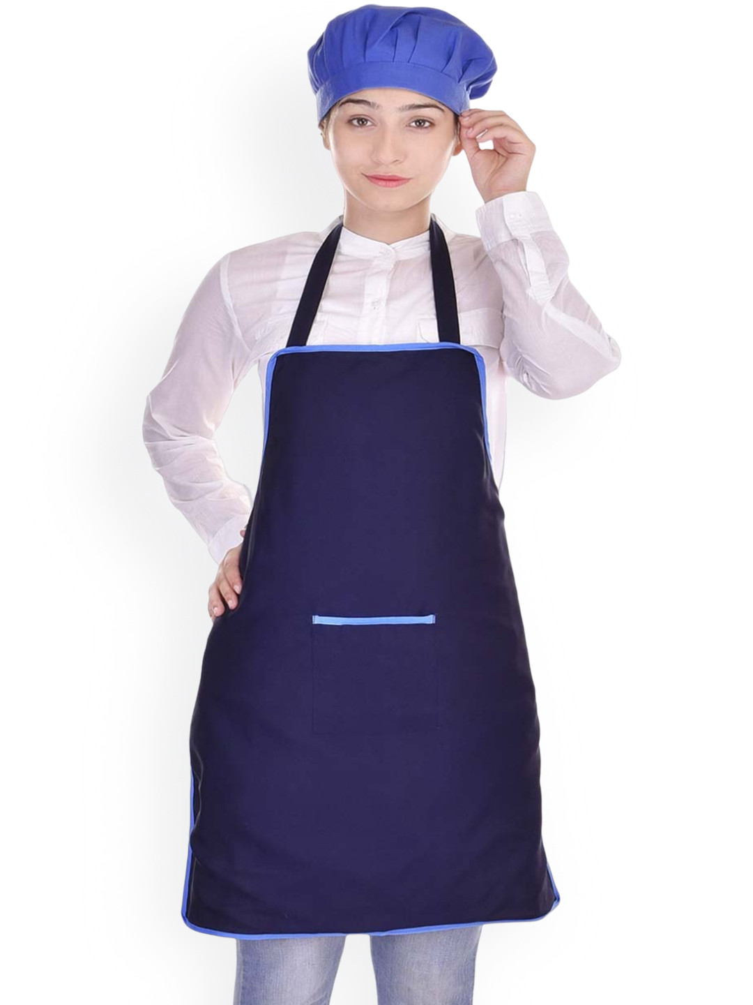 SWITCHON Blue Apron With Cap
