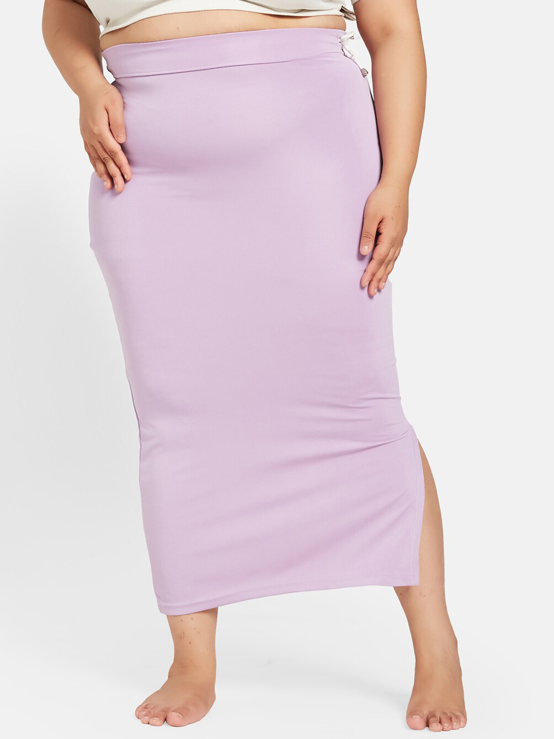 Curves By ZeroKaata Women Plus Size Solid Saree Shapewear Petticoat