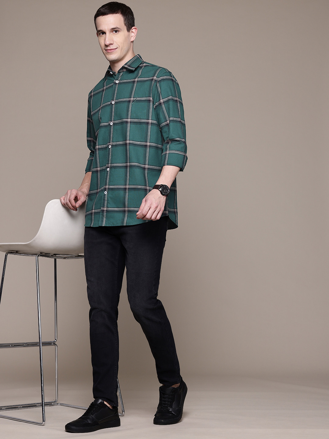 Nautica Checked Pure Cotton Shirt