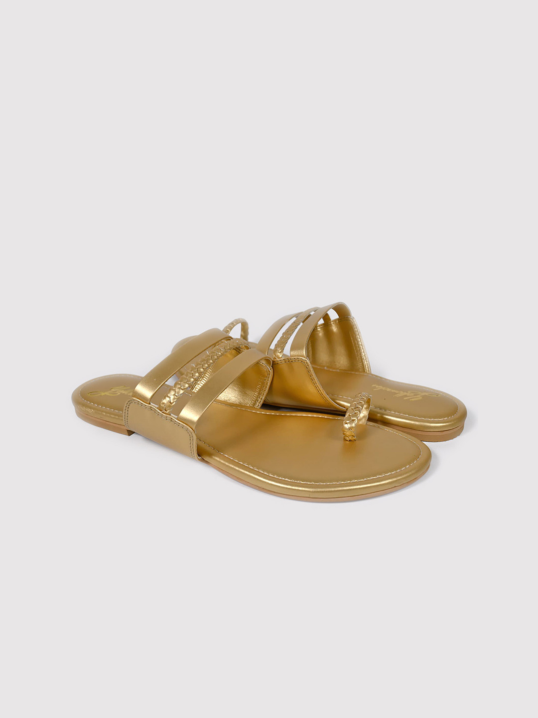 yellowsoles Embellished T-Strap Flats