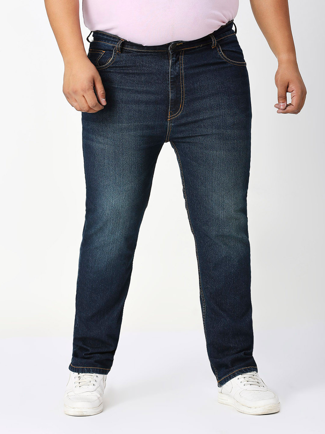 ZUSH Men Plus Size Heavy Fade Stretchable Jeans