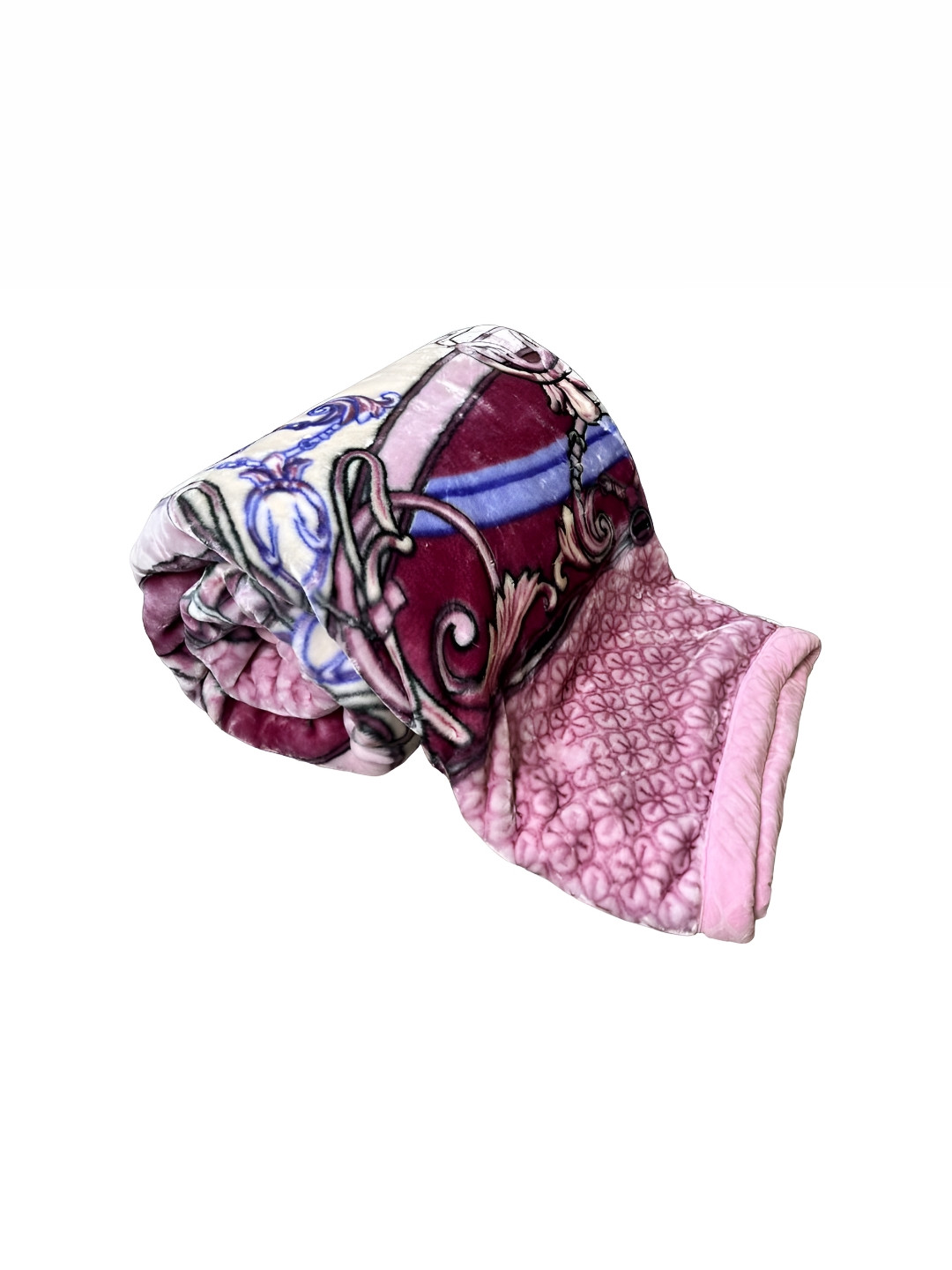 Signature Brown & Rose Floral Heavy Winter 350 GSM Double Bed Blanket