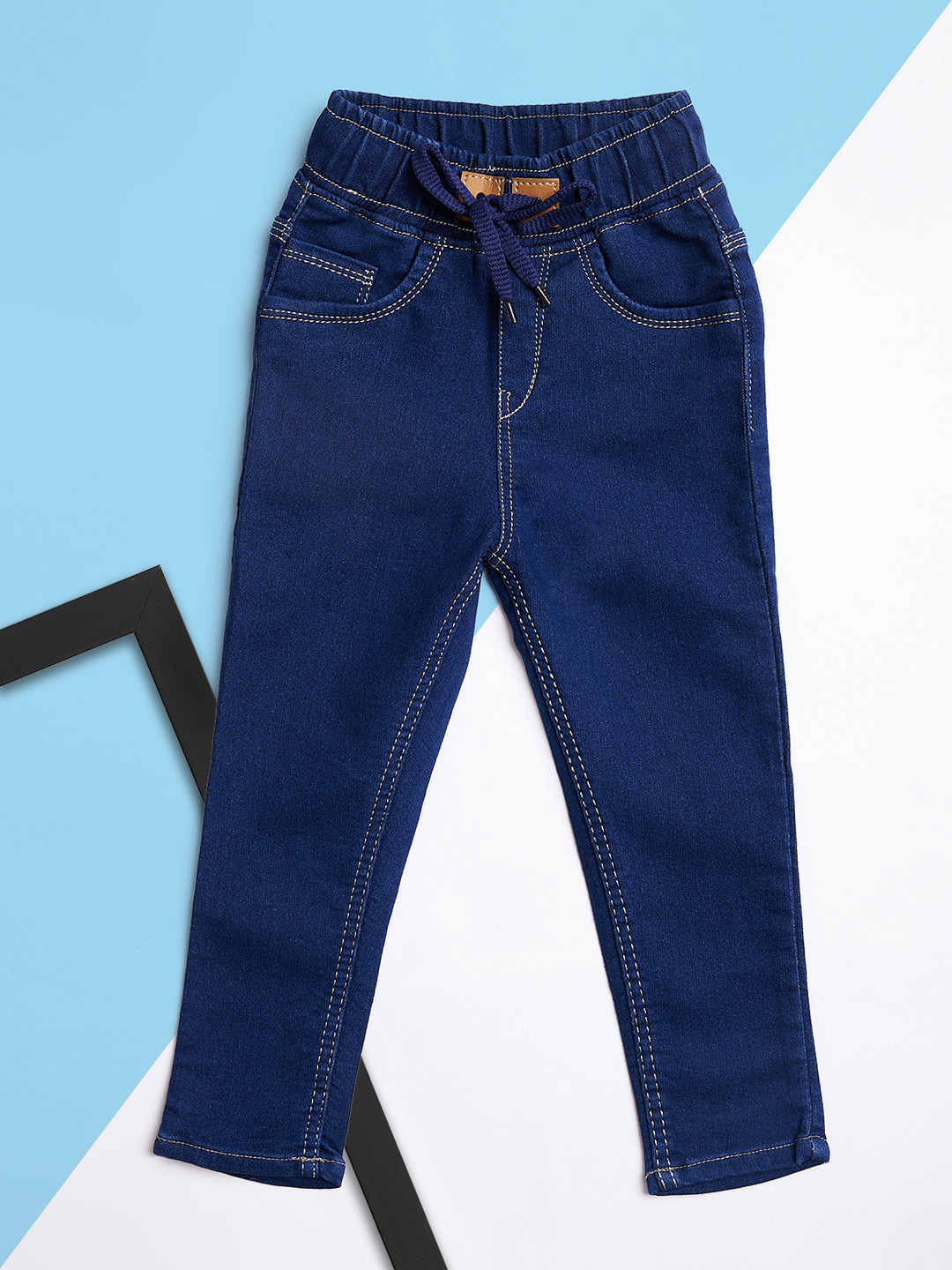 A-Okay Boys Acid Wash Slim Fit High-Rise Stretchable Jeans