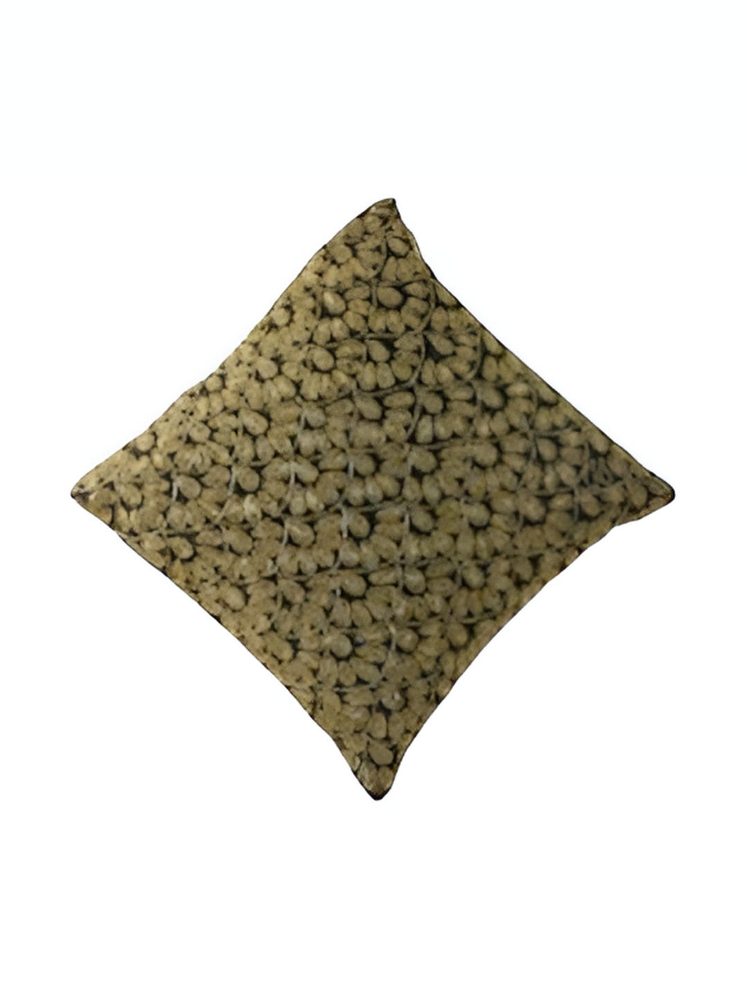 PURINA'S Green Floral Silk Durable Textured Square Cushion Cover -16x16In