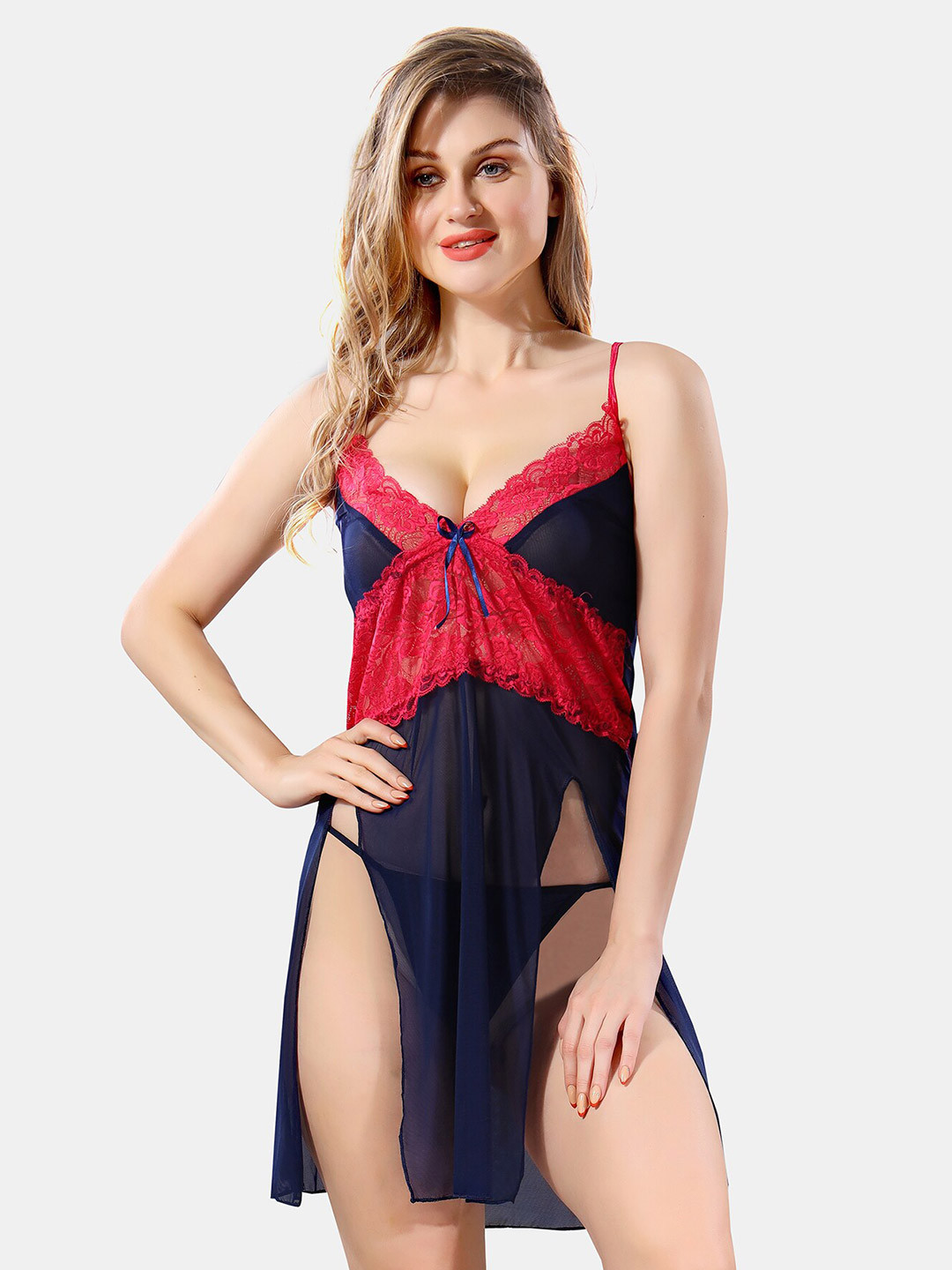 Be You Self Designed Net Baby Doll With Brief