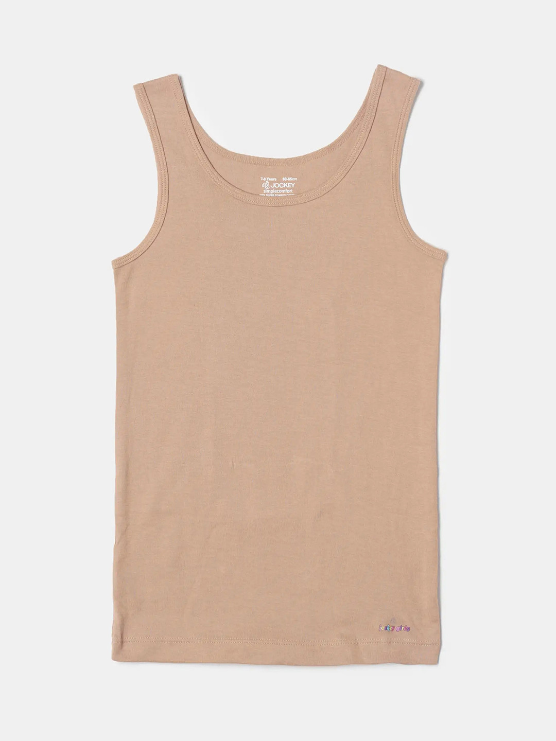 Jockey Girls Super Combed Cotton Rib Solid Inner Tank Top-SG01