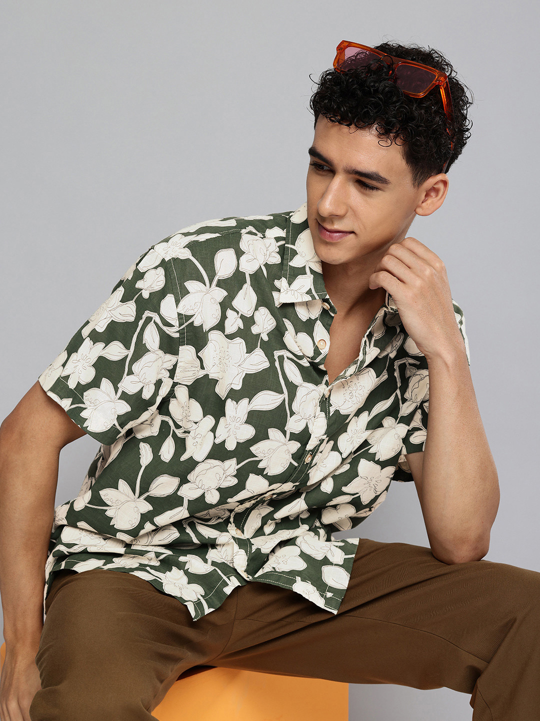 Aeropostale Pure Cotton Floral Opaque Printed Casual Shirt