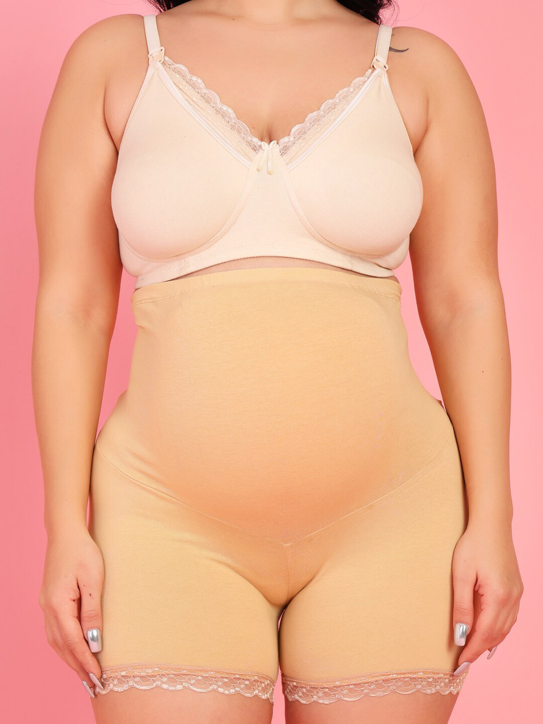 MAMMA PRESTO High-Rise Anti-Bacterial Organic Cotton Maternity Boy Shorts Briefs