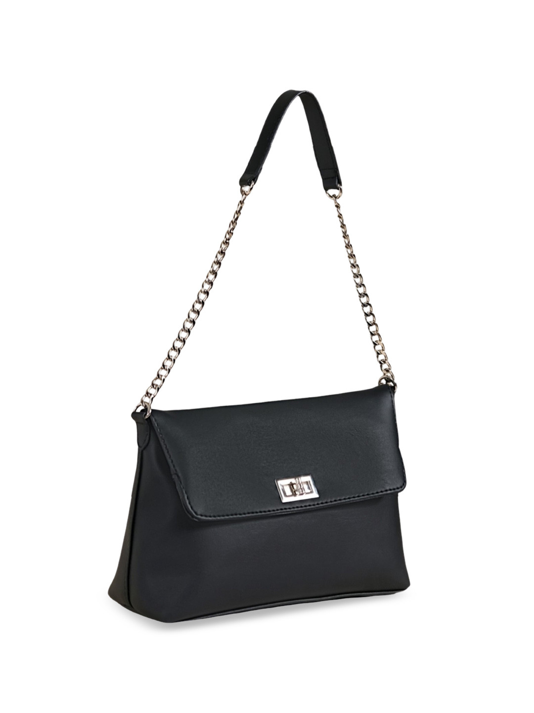 Nestasia Black Folding Shoulder Bag
