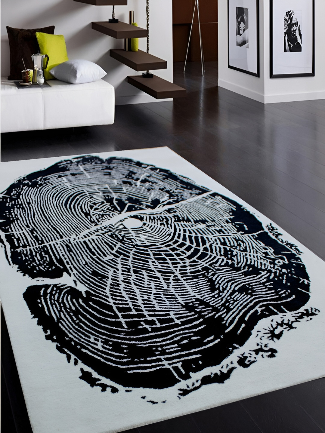 MRIC Green Bohemian Hand-Tufted Woollen Carpet