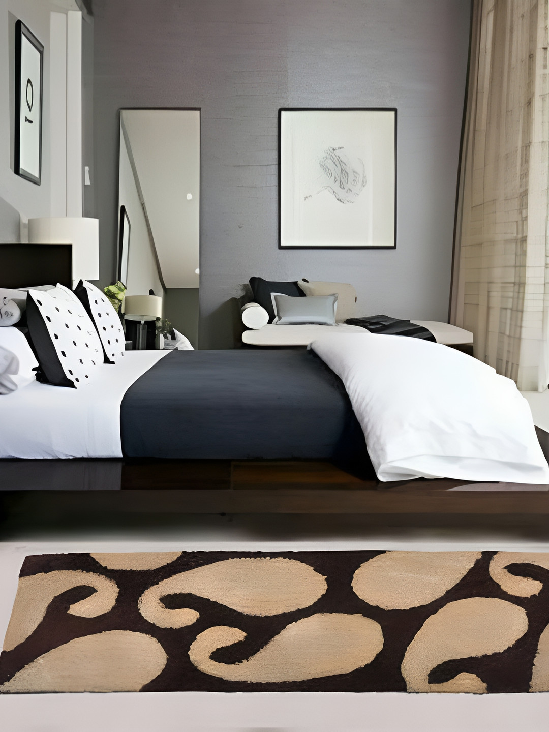 Shopgallery Brown & Beige Ethnic Motifs  Strong & Durable Backing Floor Runner