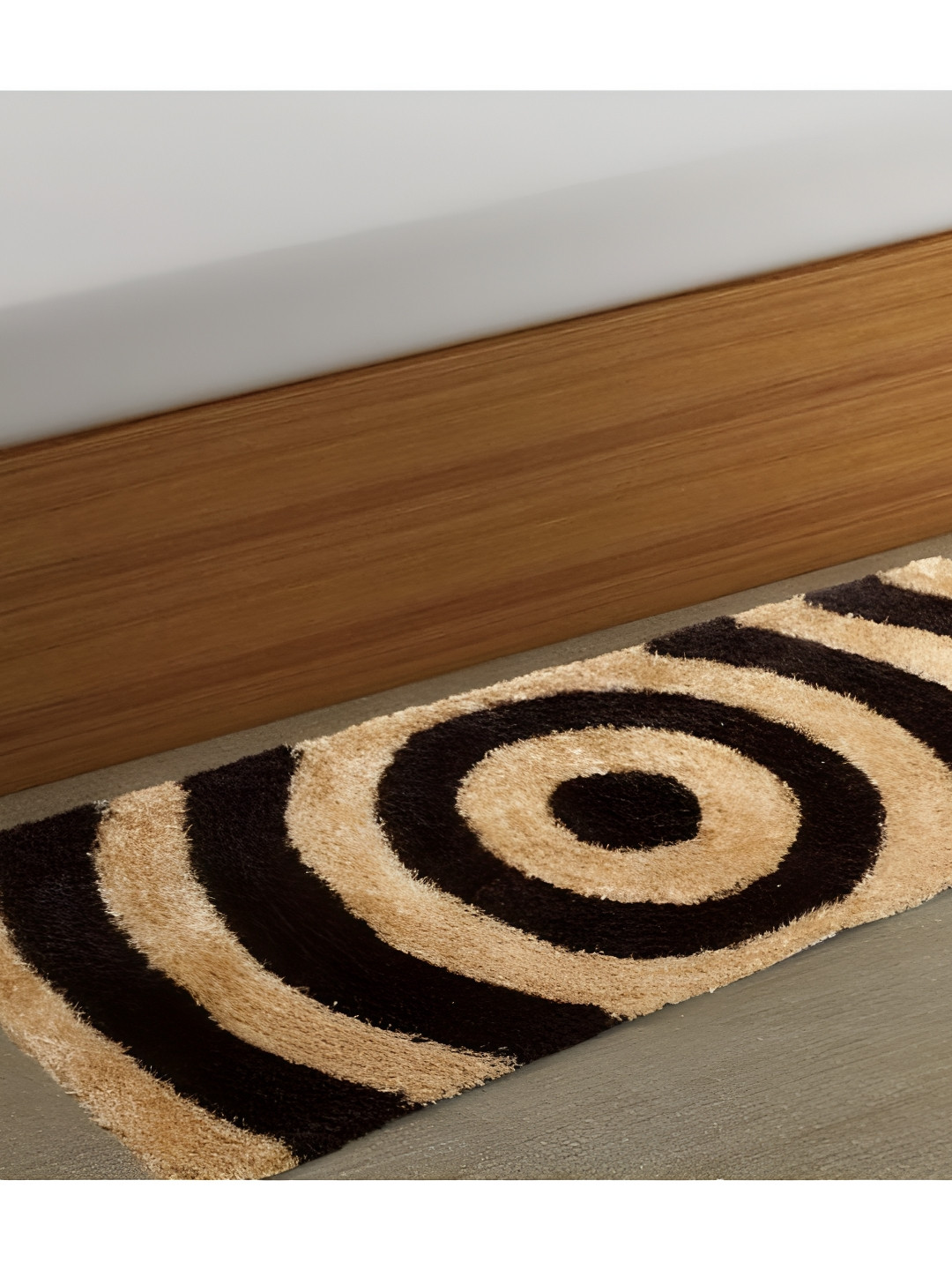 Shopgallery Brown & Cream Geometric Strong & Durable Backing Floor Runner