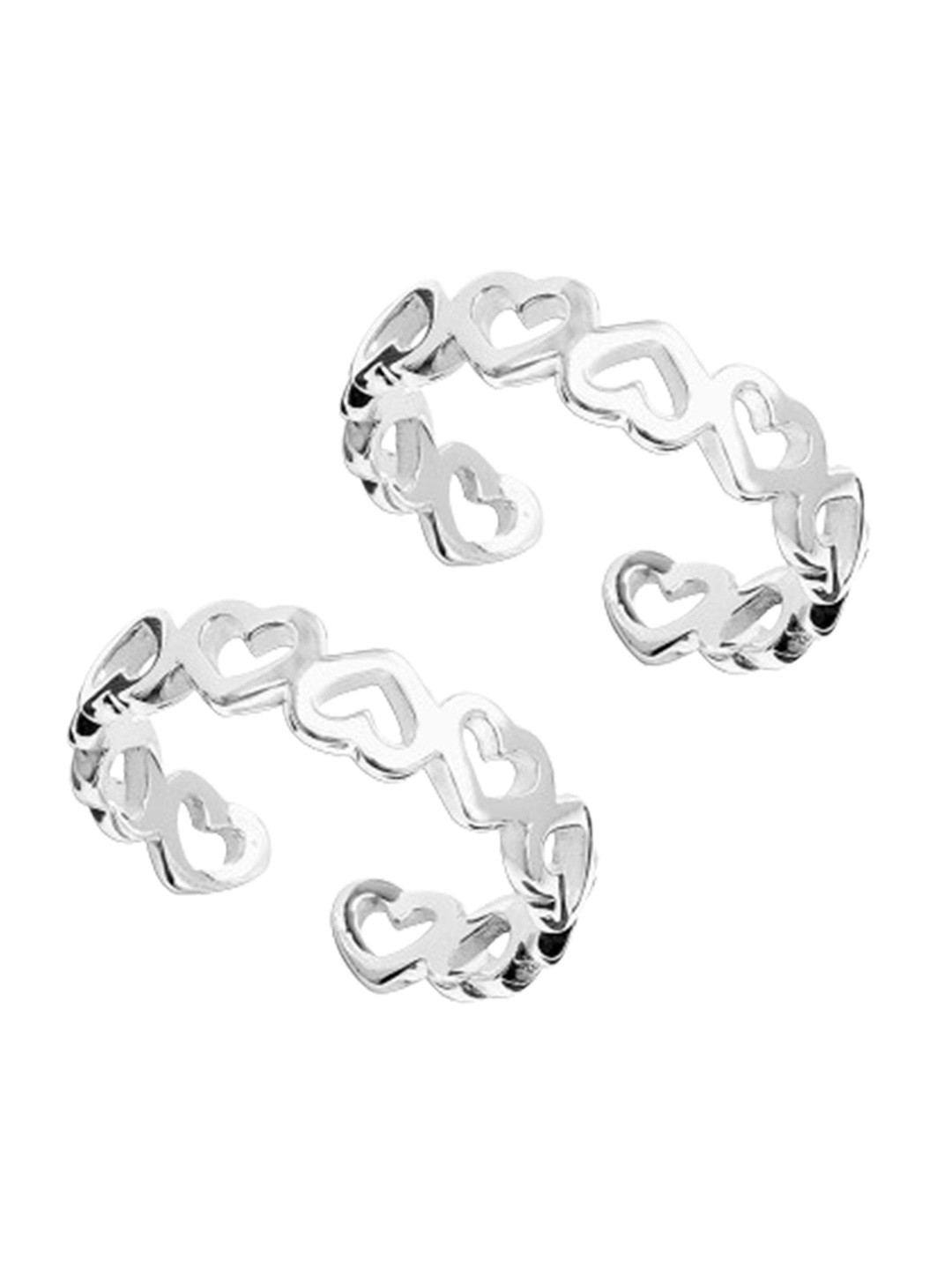 LeCalla Silver Plated 925 Sterling Silver Toe Rings