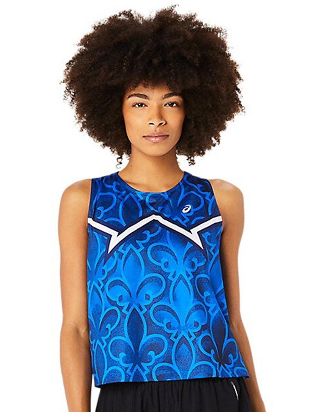 ASICS Abstract Printed Round Neck Sleeveless Sports T- shirts