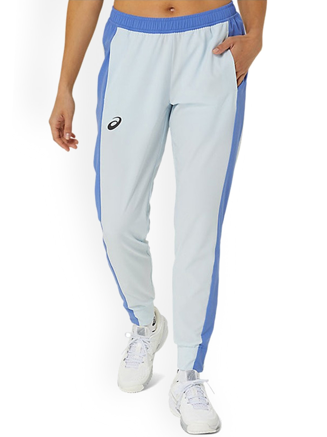 ASICS Women Colourblocked Mid-Rise Match Joggers