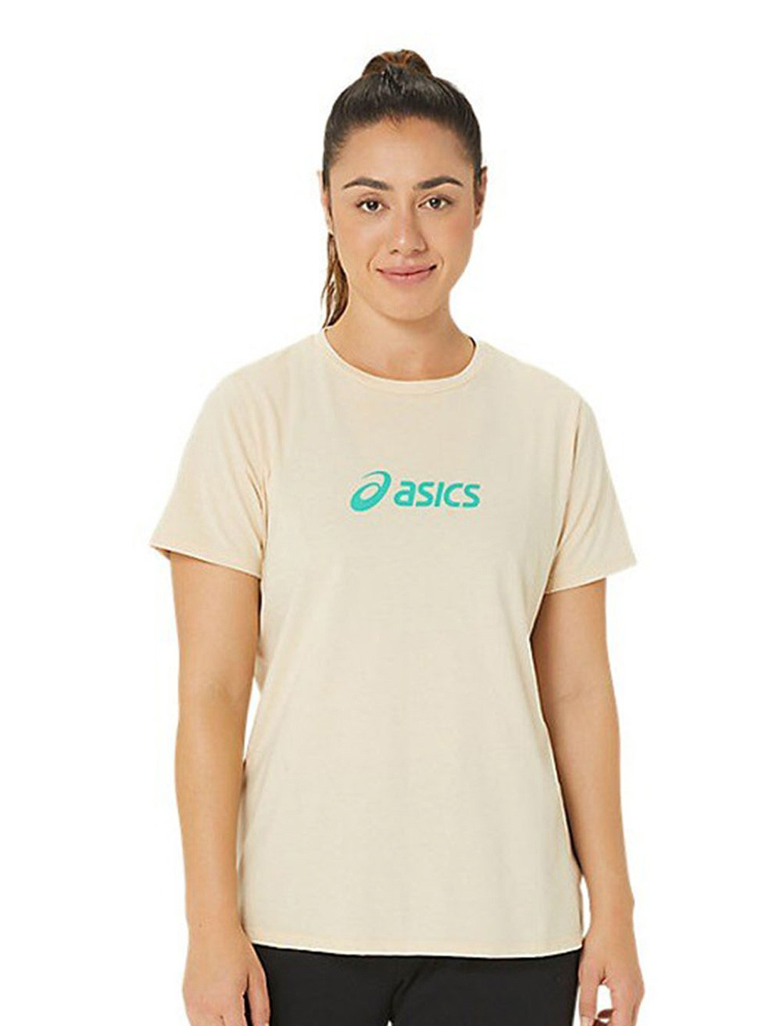 ASICS Brand Logo Printed Round Neck Short Sleeves Regular Fit Sports T- shirt