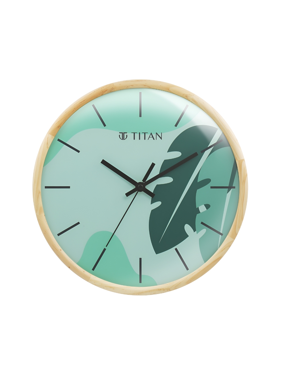 Buy Titan Brown Green Round Printed Analogue Contemporary Wall Clock Clocks for Unisex 27351142 Myntra