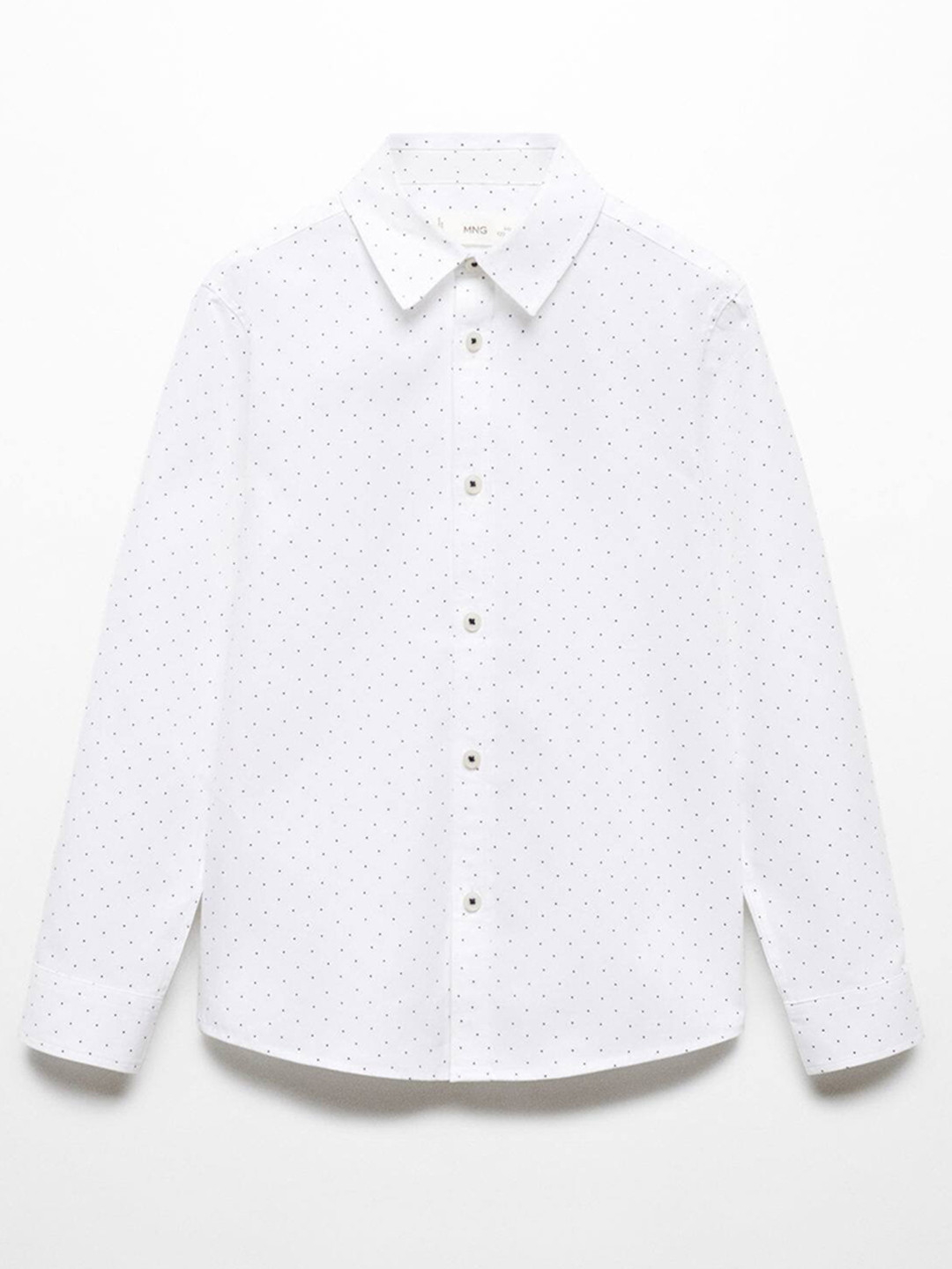 Mango Kids Boys Ditsy Geometric Print 100% Cotton Casual Shirt