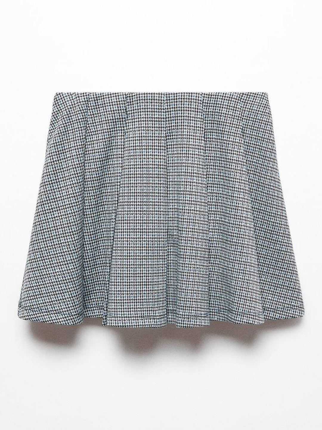 Mango Kids Girls Houndstooth Printed Flared Skirt