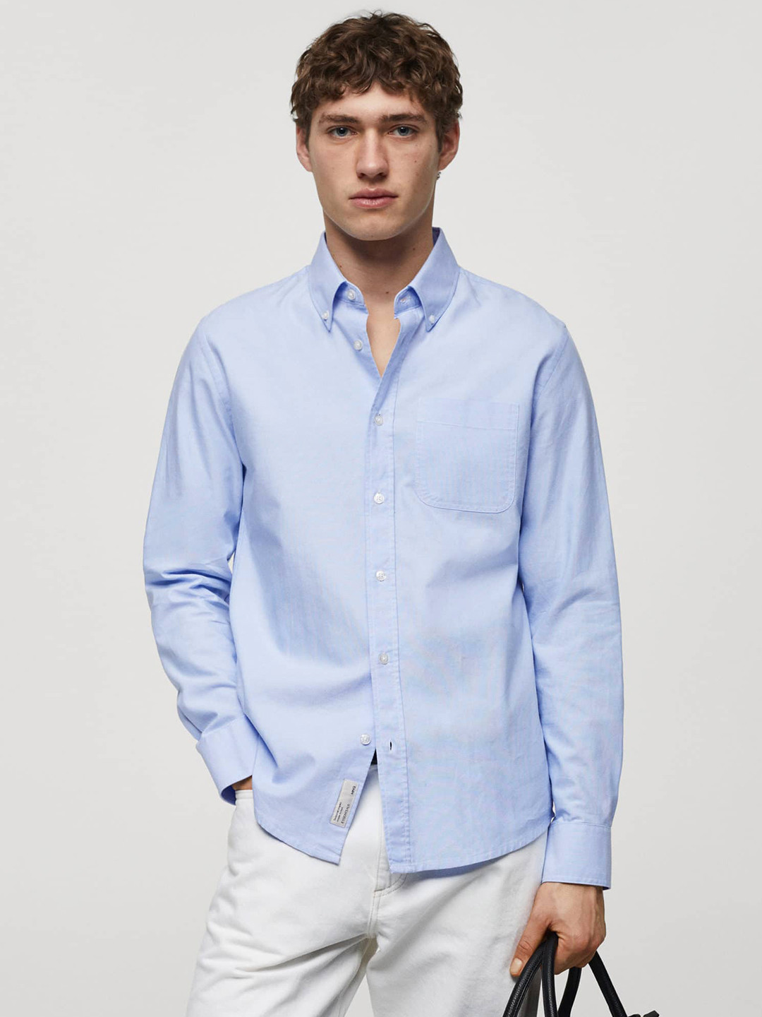 MANGO MAN Cotton Full Sleeves Casual Shirt