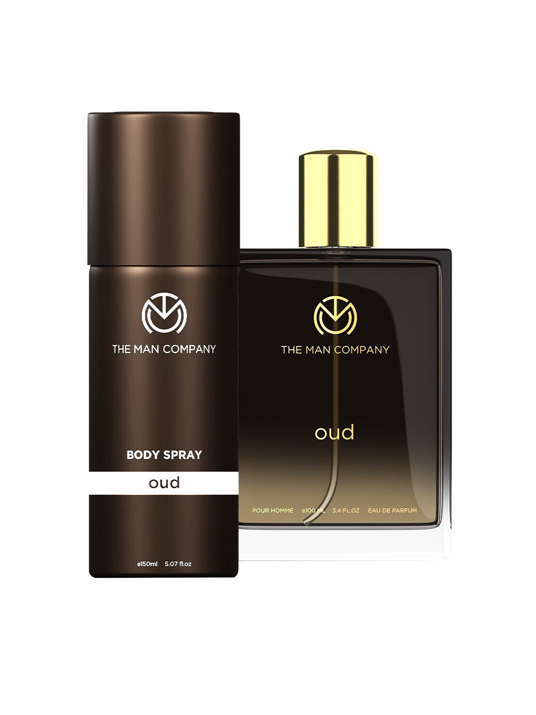 THE MAN COMPANY Set of Oud Long Lasting Eau De Parfum - 100 ml & Body Spray - 150 ml