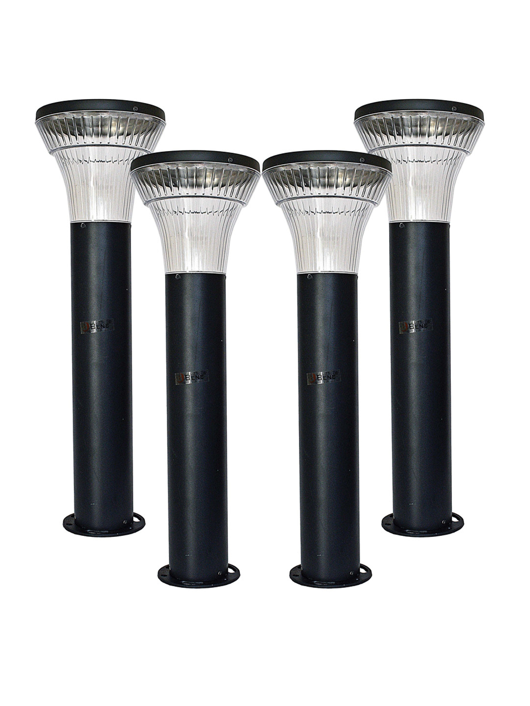 BENE Koel Bollard Grey & White 4 Pieces Waterproof & Rustproof Outdoor Lamps