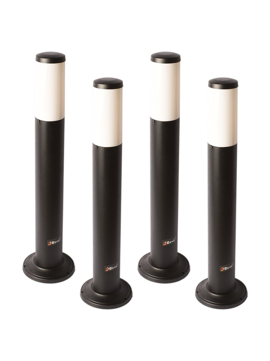 BENE Black & White 4 Pieces Metal Waterproof & Rustproof Outdoor Lamps