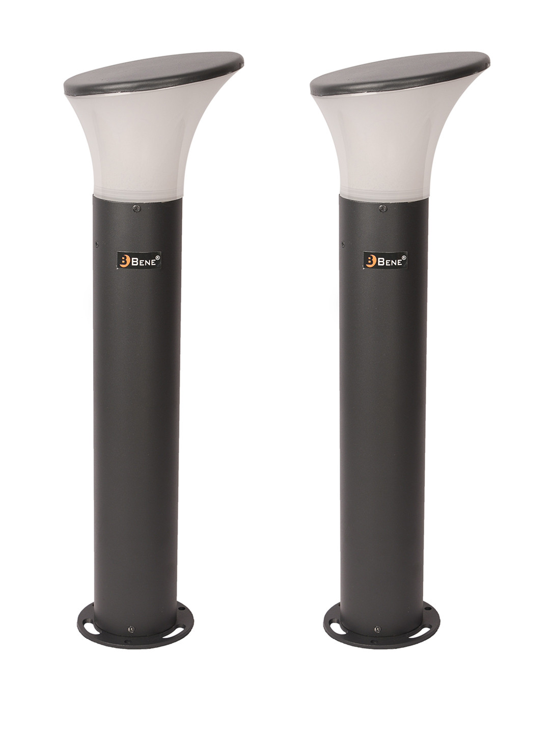 BENE Grey & Black  2 Pcs Metal Self-Assembly Outdoor Lamps