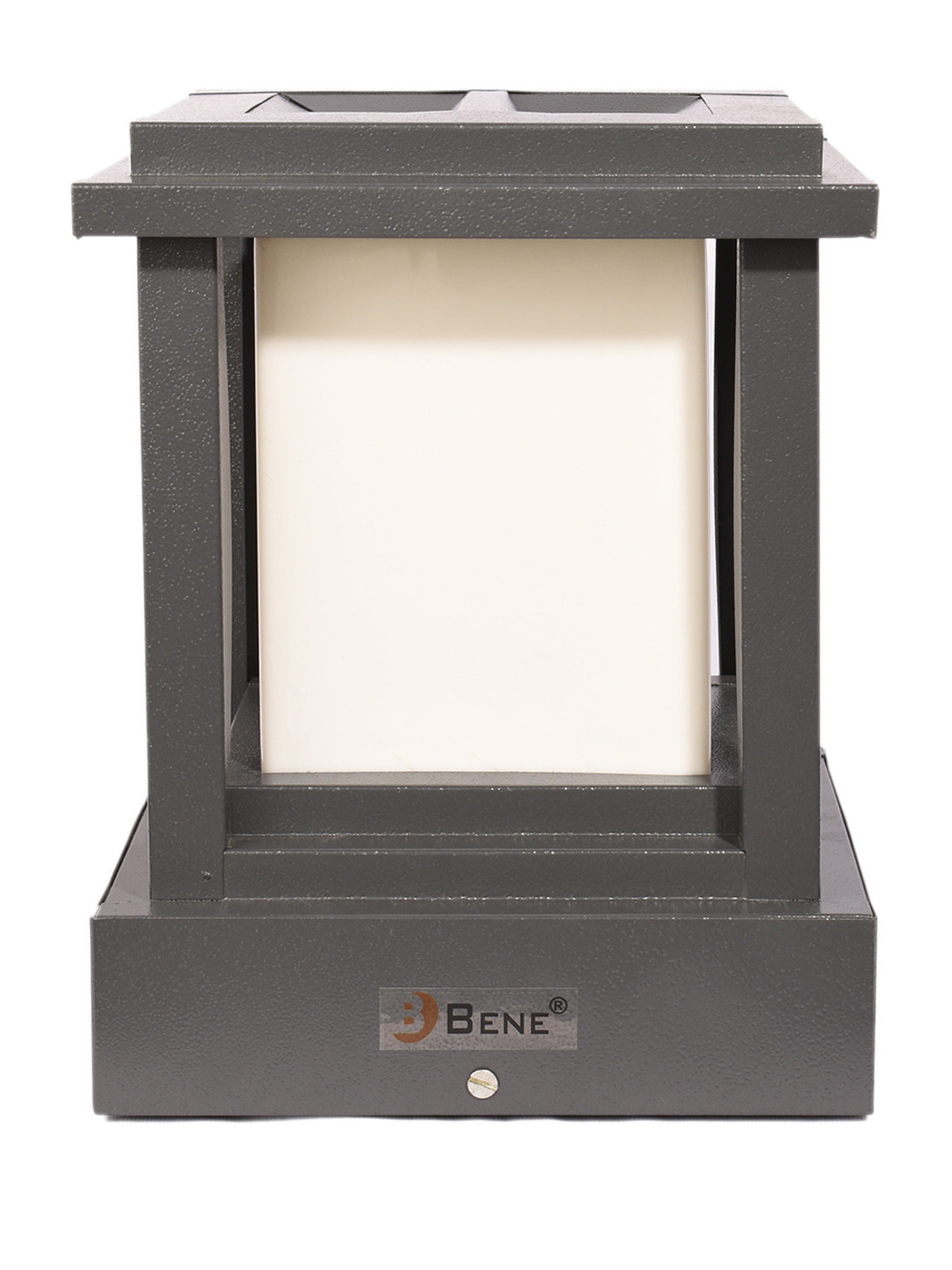 BENE Grey & White Rectangle Self-Assembly Metal Outdoor Lamp