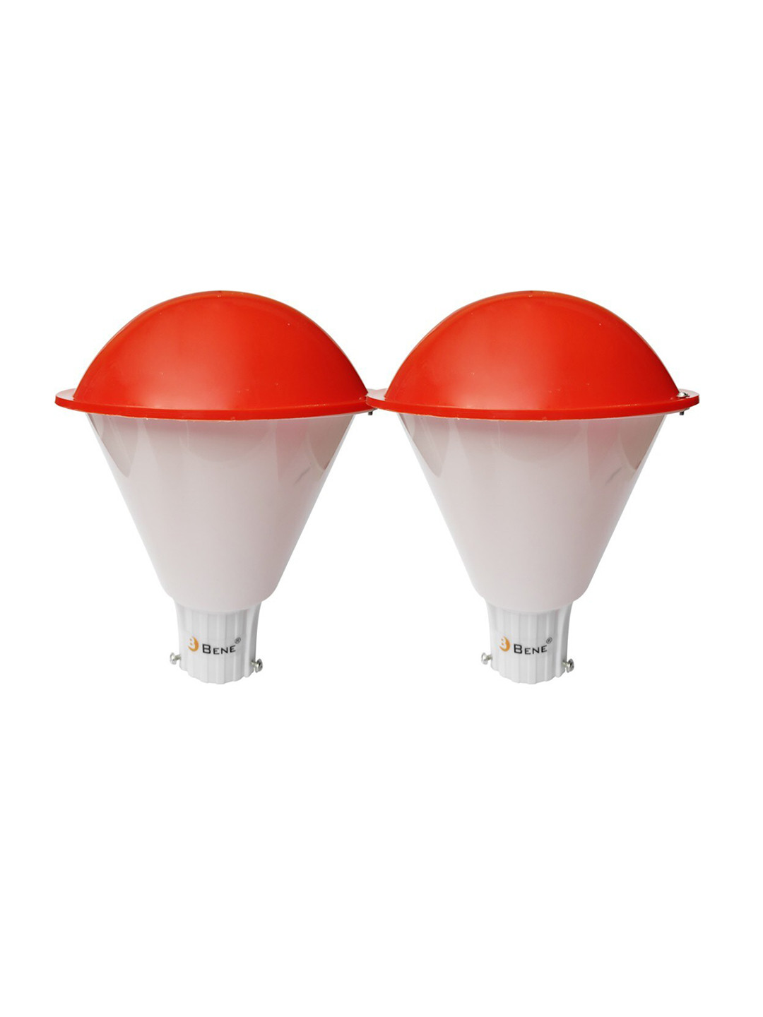 BENE 2 Pieces Orange-Coloured & White Metal Outdoor Lamps