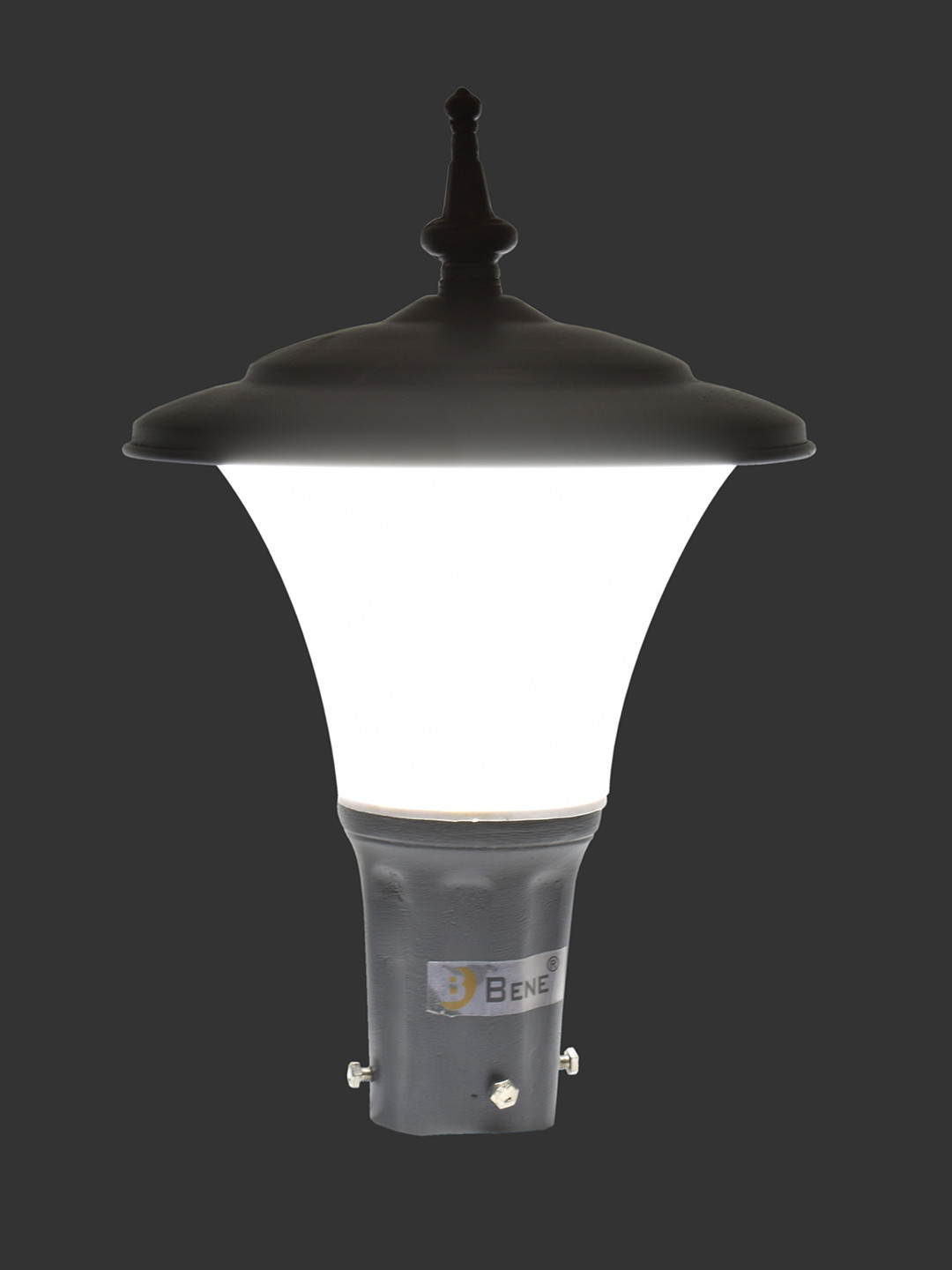 BENE Grey & White 2 Pieces Frustum Self-Assembly Aluminium Outdoor Lamps